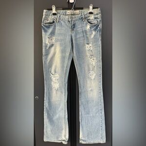 Vintage Hollister Y2K distressed jeans-size 3